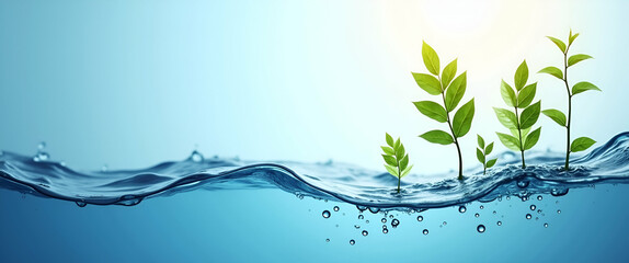 Investing in Water Sustainability: Capital Flows into Climate-Resilient Irrigation and Recycling Systems - A Professional Design Concept with Generous Negative Space for Textual Layers