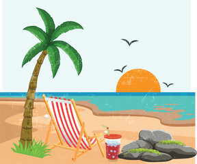 Paradise life abstract artwork. Abstract palm tree  art . Summer good vibes vector graphic design for apparel, stickers, posters, background and others.