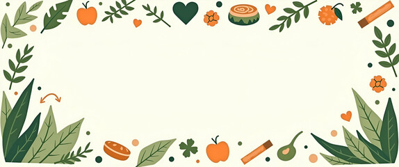 World No Tobacco Day: Health Icons and Tobacco Plant Border Frame with Copy Space for Awareness Campaign - Stock Photo Concept for Promoting Tobacco-Free Living