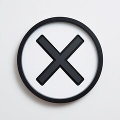 Obraz premium Bold X inside circular frame 