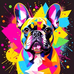 French Bulldog in graphic theme