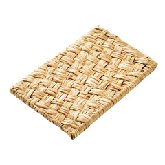 Modern Eco Straw Mat with a Refined Natural Texture Isolated on Transparent Background