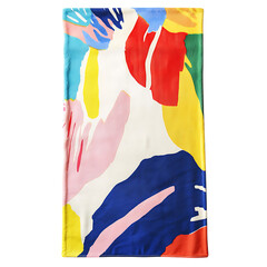 Colorful Abstract Scarf Isolated on Transparent Background