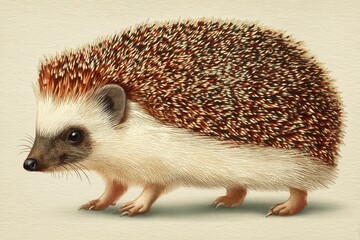 Obraz premium Adorable Hedgehog Illustration Cute Pastel Wildlife Art Children s Book Card Design