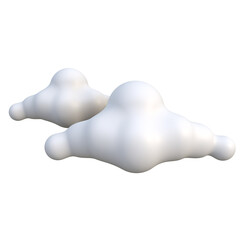3D Render of a White Cloud