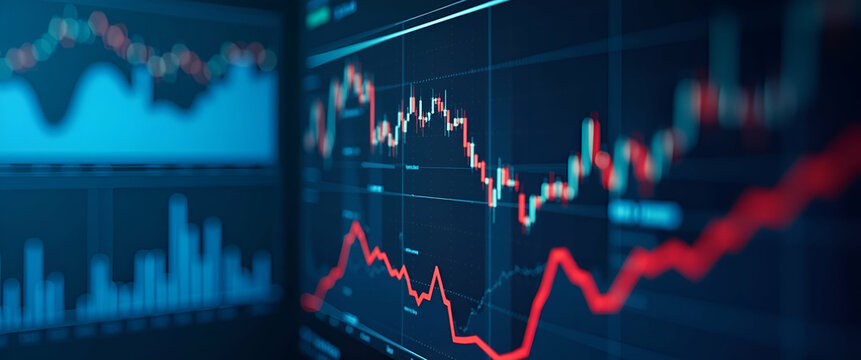 Comprehensive visual display of business performance expectations featuring analytical forecasts revenue growth targets and strategic operational planning insights in  Photo Stock  Concept  and empty 