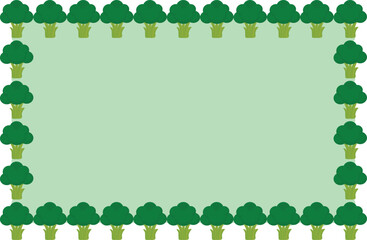 Broccoli, vegetable theme, for backgrounds and textures, border, frame., background.