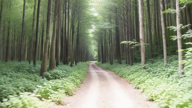 Dirt Path Through New Zealand Forest