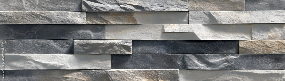 Poster close-up view of a stone wall cladding design.