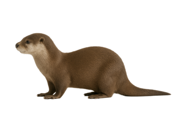 Side profile of a brown otter