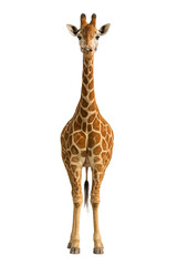 Obraz premium Front view of a giraffe standing tall