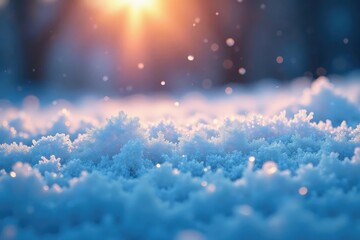 Naklejka premium Shimmering ice crystals, sparkling frost, glittering cold winter scene , glittering frost, winter background