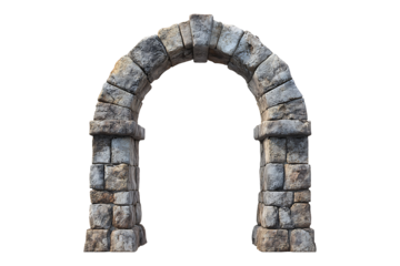 Old arch way isolated on transparent background
