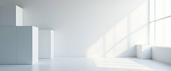 Fototapeta premium Modern Minimalist Wallpaper Design: Expansive Empty Space Symbolizing Peer-to-Peer Lending, Decentralized Finance, and Innovative Fintech Connectivity Concepts