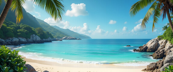 Captivating Beach Travel Blog: Immersive Visual Narratives of Coastal Landscapes & Vibrant Destinations for Discerning Explorers in Photo Stock Concept