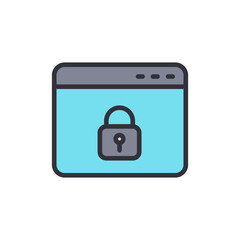 Secure Website Concept With A Padlock Icon Displayed On Browser Window