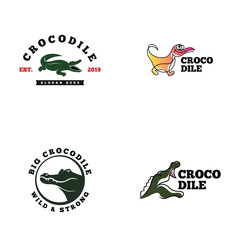 Crocodile logo template