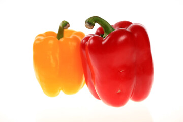 Pepper on white background