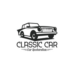 Obraz premium Retro car garage logo template