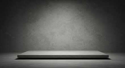 Concrete Stage: Minimalist Display Platform for Product Showcase, Modern Studio Backdrop, Architectural Presentation, Industrial Design