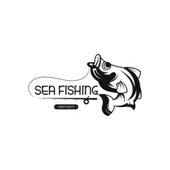 Fototapeta premium Fishing logo design template