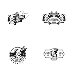 Fishing logo design template