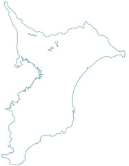 千葉県　地図　白　イラスト
