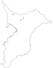 千葉県　地図　白　イラスト