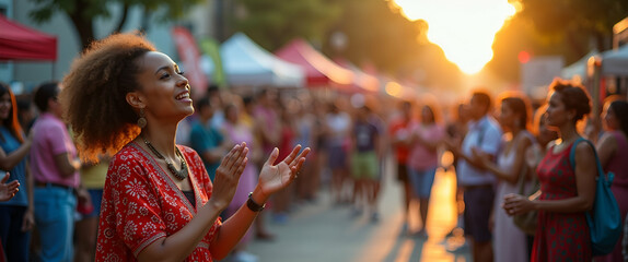 Exhibit professional diversity community event imagery showcasing festive multicultural performances and inclusive public interactions that promote community integration and collaborative empowerment 