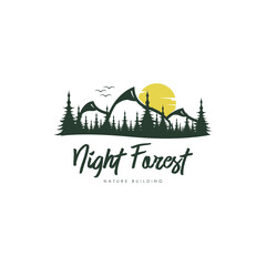 Forest logo design template