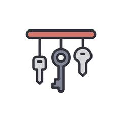 Charming Key Rack Illustration With Varied Styles And Metal Finishes
