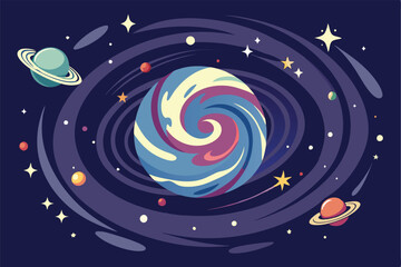 Ethereal Glow of a Galactic Whirlpool Unveiled in a Cosmic Canvas