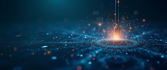 Refined Stock Photograph of Digital Reserve Currency Systems: Secure Infrastructure, Innovative Monetary Frameworks & Fintech Integration for Global Economic Stability - Photo Stock Concept with Empty