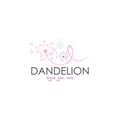 Dandelion flower logo design template