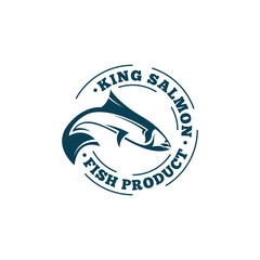 Salmon logo design template