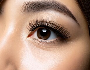 Obraz premium 若い女性の目元のクローズアップ