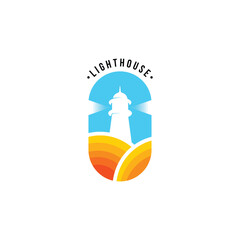 Lighthouse logo design template
