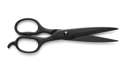 Fototapeta premium Black scissors on white background
