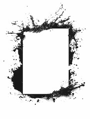 Abstract black liquid splash forming a frame. Perfect for adding your text or design!