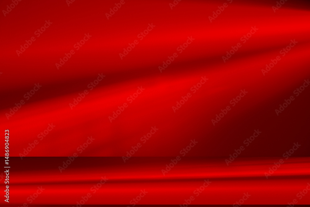 Leinwandbilder wall interior background, studio and backdrops show products.with shadow from window color red backg