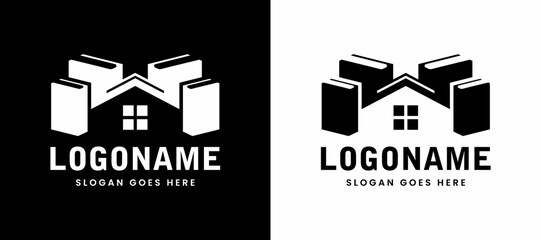 house book vector logo