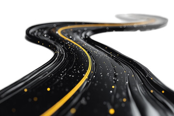 Abstract swirling path with glowing lines