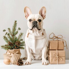 French Bulldog in scandinavian theme