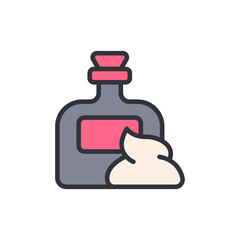 Retro Bottle With Shaving Cream For Personal Grooming And Hygiene