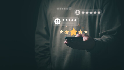 Customer services best excellent business rating experience. Satisfaction survey concept. user...