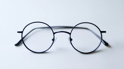 Sleek round eyeglasses minimalist fashion accessory