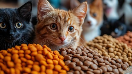 Adorable Kittens and a Mountain of Cat Food