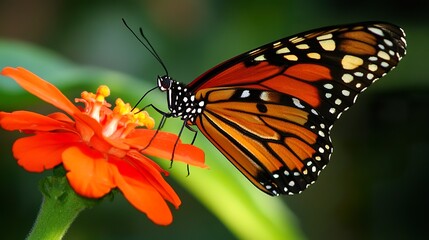 Fototapeta premium monarch butterfly on flower