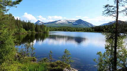 lake in the mountains in new zealand