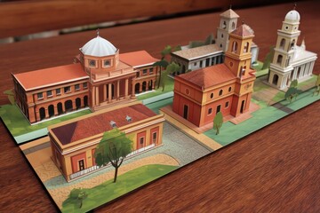 Standee mockup for historic site promotions, promoting tourism and local heritage with vibrant display.